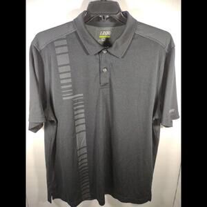 IZOD PerformX Golf Men's Size XL Black Polo Digital Print Shirt